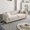 NicBex 86.2 Inch Velvet Tufted 2-Seat Sofa with 2 Throw Pillows for Living Room,Apartment,Bedroom - 3 of 4