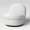 Rounded Swivel Accent Chair Cream Boucle White - Threshold™: Plywood Frame, Polyester Upholstery, No Assembly Required - 2 of 4