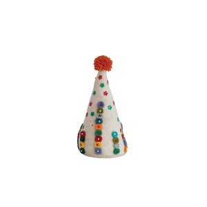 Storied Home Handmade Wool Felt Tree with Beads, Embroidery and Pom Poms, Multicolor - 1 of 4
