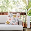 20"x20" Deny Designs Menina Lisboa Spring Colorful Flowers Square Outdoor Throw Pillow Blue - 3 of 4