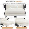 VECELO High Back Desk Chair PU Office Chair Upholstered Padding Swivel Computer Task Chair With Flip-Up Arms and Adjustable Height White/Gray - 3 of 4