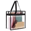 Juvale 2 Pack Stadium Approved Clear Tote Bags, 12x6x12 Large Plastic Beach Bags with Handles - 2 of 4