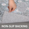 Vintage Washable Rugs, Low Pile Floral Bedroom Rugs for Living Room, Soft Low Pile Non-Slip Throw Rug for Dining Room Office - 4 of 4