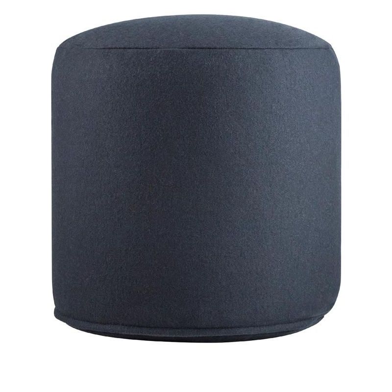 Mark & Day Lengenfeld 17"H x 17"W x 17"D Solid and Border Black Pouf, 3 of 5