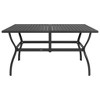 vidaXL Patio Table Anthracite 55.1 inches x31.5 inches x28.3 inches  Steel - 2 of 4