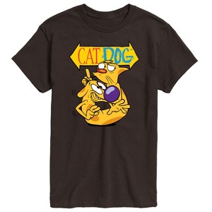 Men's - Nickelodeon - Cat Dog Sign Short Sleeve Graphic T-Shirt - 1 of 4