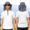 SUN CUBE Sun Hat for Men, Wide Brim Fishing Hat Neck Flap Cover Men, Women, Hiking, Camping, Sun Protection UV, Gardening - 2 of 4