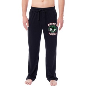 Riverdale Mens' CW TV Show Southside Serpents Sleep Pajama Pants Black - 1 of 3