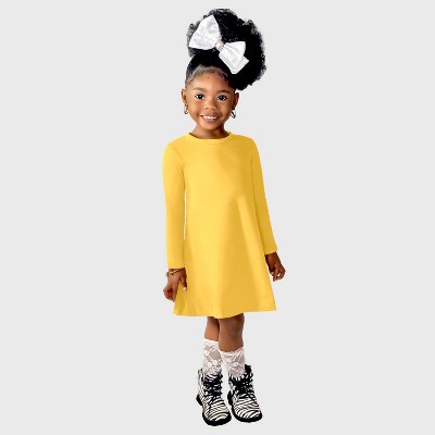 City Threads Long Sleeve Soft 100% Cotton Baby Rib Long Sleeve Dress - USA-Made for Girls/Baby/Toddler