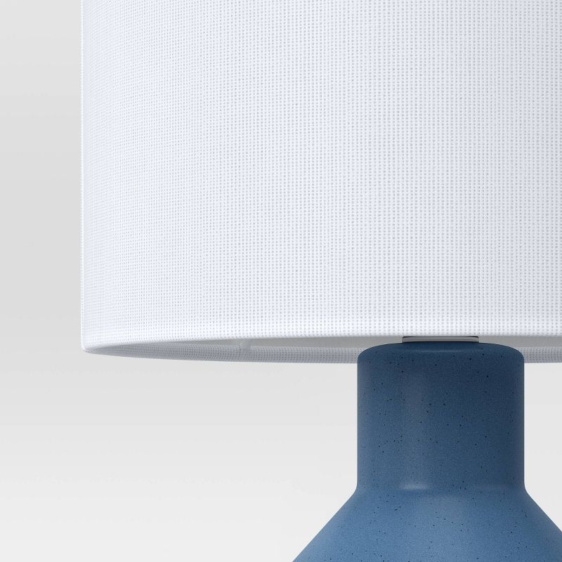 Ribbed Ceramic Mini Table Lamp Blue - Threshold&#8482;, 5 of 8
