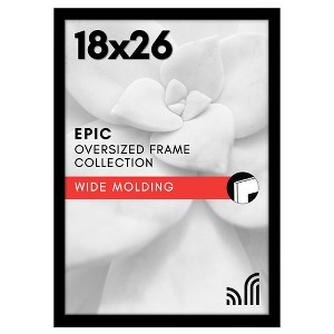 Americanflat 18x26 Poster Frame with Polished Plexiglass - Black Picture Frame - Wide Photo Frames Made of Engineered Wood for Vertical or Horizontal. - 1 of 4