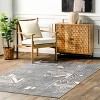 Nuloom Hedy Geometric Pet Friendly Machine Washable Area Rug, 5' x 8', Blue - 2 of 4