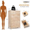 VINGLI Unfinished Natural Solid Wood 6 Drawer Dresser for Bedroom, Farmhouse Dressers & Chests of Drawers Color DIY Rubber Wood Tall Dresser - 3 of 4