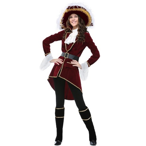  Plus Size Deluxe Captain Hook Costume 2X 3X 4X 5X 6X