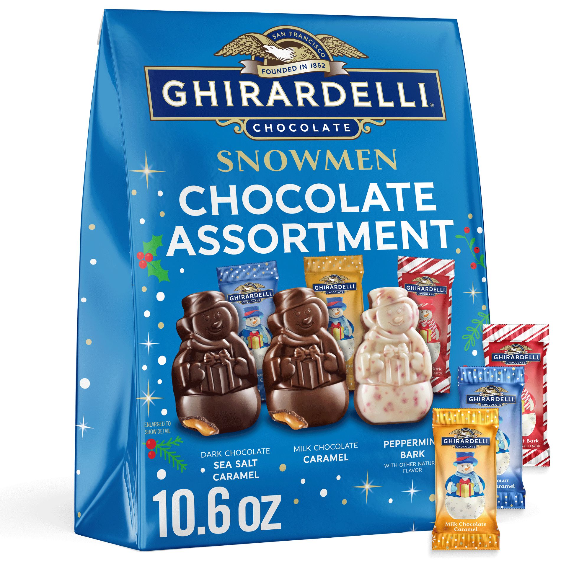 Ghirardelli Christmas Snowmen Assortment XL Bag - 10.6oz