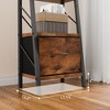 Celebalcony 5 Tier Ladder Bookshelf with Drawer, Modern Corner Bookshelves with Storage for CDs/Books/Movies, Bookcase for Home/Office, Rustic Brown - 4 of 4
