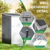 Sandinrayli 3x3 FT Outdoor Storage Shed Metal Building for Backyard Garden Patio Lawn Storage, Grey - 3 of 4