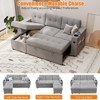 L-Shaped Sleeper Sofa Bed with Pull-Out Mattress, Storage Armrests, Cup Holders & USB, Space Saving Sectional Couch - 3 of 4
