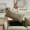 NicBex 88 Inch Chenille Sofa,3-Seat Couch with 2 Pillows for Living Room,Bedroom,Office,Apartment,Green - 4 of 4