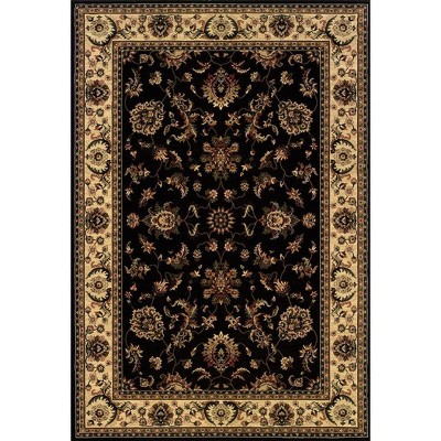 Oriental Weavers Ariana 311K3 Black/ Ivory Indoor Area Rug - 5'3" x 7'9"