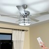 Costway 52'' Classical Crystal Ceiling Fan Lamp w/ Reversible Blades Remote Control Home - 2 of 4