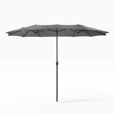 WestinTrends 15 x 9 Ft Double Sided Outdoor Twin Patio Market Table Umbrella