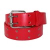 CTM Kid's Leather Two Hole Jean Belt (Pack of 2 Colors) - 2 of 4