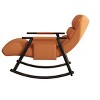 TiramisuBest Folding Rocking Chair with Adjustable Back & Footrest, Teddy Fabric Lounge Chair with Side Pockets for Living Room, Nursery–White - 4 of 4