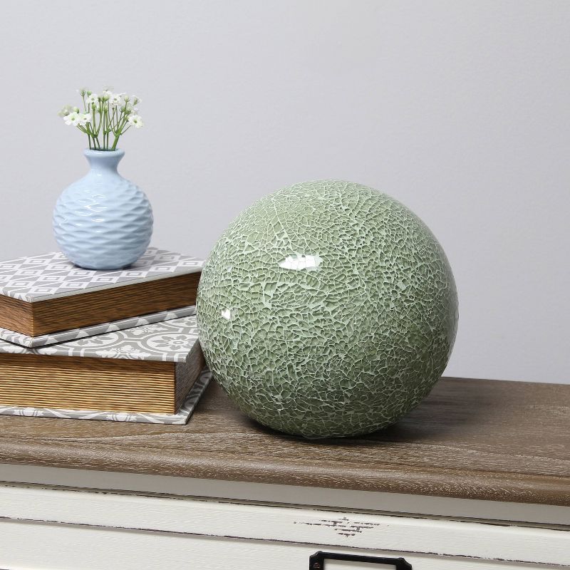 1-Light Mosaic Stone Ball Table Lamp - Simple Designs, 4 of 13