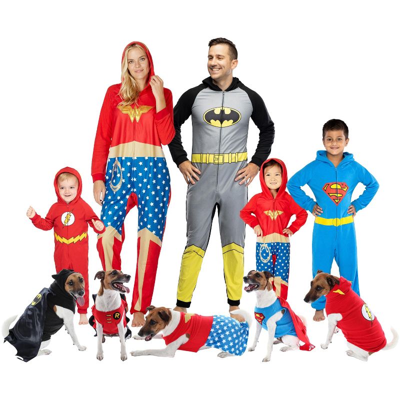 DC Comics Justice League Superhero Matching Family Costume Pajamas Union Suit, 1 of 4
