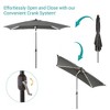 Sonkuki 6×9FT LED Rectangular Patio Umbrella w/Solar Lights, Push Button Tilt and Crank Handle - 4 of 4