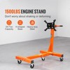 VEVOR Engine Stand, 1500 lbs (3/4 Ton) Rotating Engine Motor Stand with 360 Degree Adjustable Head, Cast Iron Folding Motor Hoist Dolly, Orange - 3 of 4