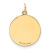 Black Bow Jewelry 14k Yellow Gold Antiqued Compass Charm or Pendant, 14mm (9/16 Inch) - 3 of 4