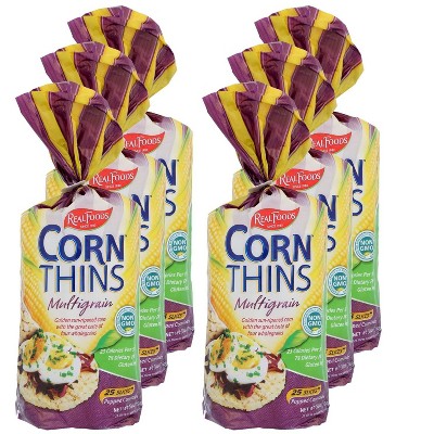 Real Foods Organic Multigrain Corn Thins - Case of 6/5.3 oz