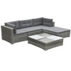 vidaXL Garden Furniture Set Gray PE Rattan Medium Modular - 3 of 4