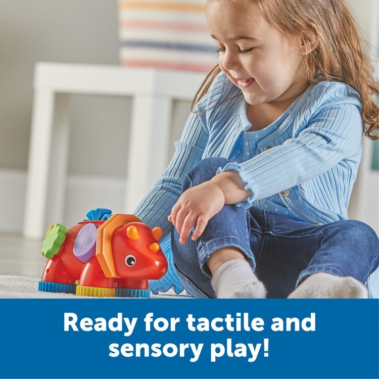 Learning Resources Tracy the Fidget Triceratops: Baby & Toddler Learning Toy for Fine Motor Skills, 4 of 7