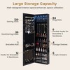 Tangkula Jewelry Armoire w/ Full-Length Mirror w/ Built-in LED Lights Hooks Shelves - 4 of 4