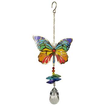Woodstock Wind Chimes Woodstock Rainbow Makers Collection, Crystal Wonders, 5'' Butterfly Crystal Suncatcher CWBUT