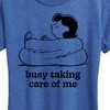 Women's - Peanuts - Busy Taking Care Of Me Short Sleeve Graphic T-Shirt - 2 of 4