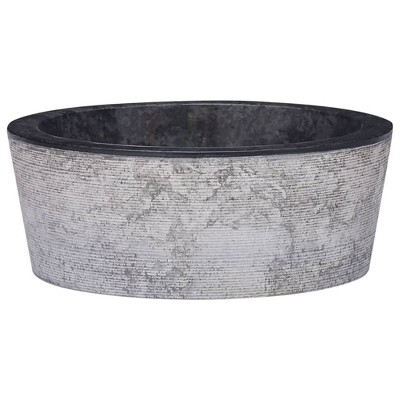 vidaXL Sink Black 15.7 in.x5.9 in. Marble