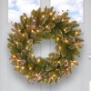 24 in. Glittery Mountain Spruce Wreath with LED Lights - 2 of 4