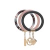 MKF Collection Jasmine 3 Piece Bangle Wristlet and Keychain Set by Mia K- Charcoal Pink - 2 of 4