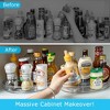 LunaLulinlk Clear Rotating Lazy Susan Turntable Organizer for Kitchen Cabinets Spices 9.25 inch Storage Containers - 3 of 4