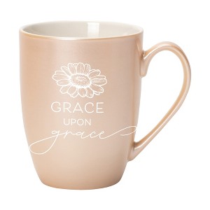 Elanze Designs Grace Upon Grace Precious Pearl 10 ounce New Bone China Coffee Cup Mug - 1 of 4