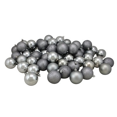 gray christmas balls