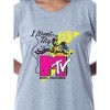 MTV Womens' Music Television I Want My Moonman Nightgown Pajama Shirt Grey - 2 of 3