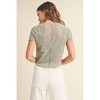 Women's Patterned Fabric Top With Tank - MIOU MUSE - 2 of 4