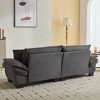 NicBex 84 Inch Loveseat,Modern Corduroy Fabric Loveseat Sofa with 2 Back Pillows,Upholstered 2-Seater Couch for Living Room - 4 of 4