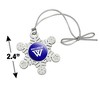 Wellesley College Primary Logo Metal Snowflake Christmas Tree Holiday Ornament - image 3 of 3