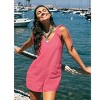 Women's Linen Knotted Strap V-Neck Romper - Cupshe - 3 of 4